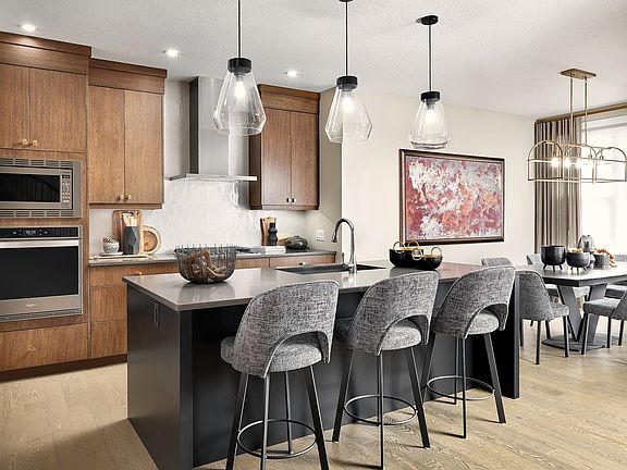 Kitchen of the Robson 26 model home by Brookfield Residential