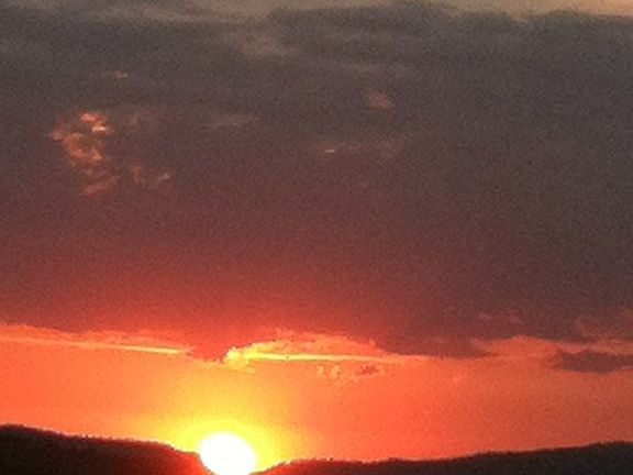 Sunset from the front orch