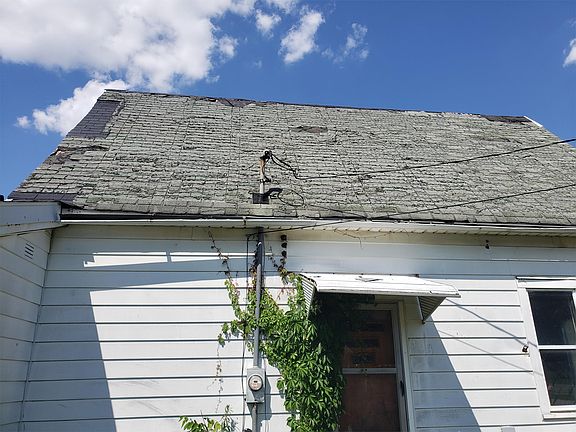 Outside roof damage