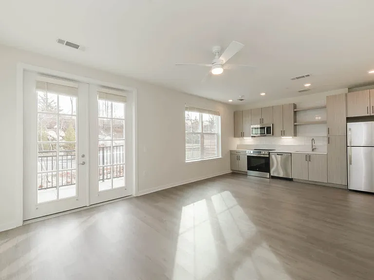 Living Room and Kitchen with Hard Surface Flooring