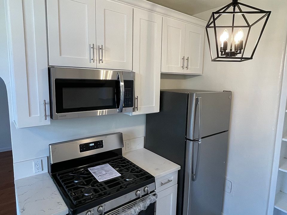 Stainless appliances in remodeled kitchen