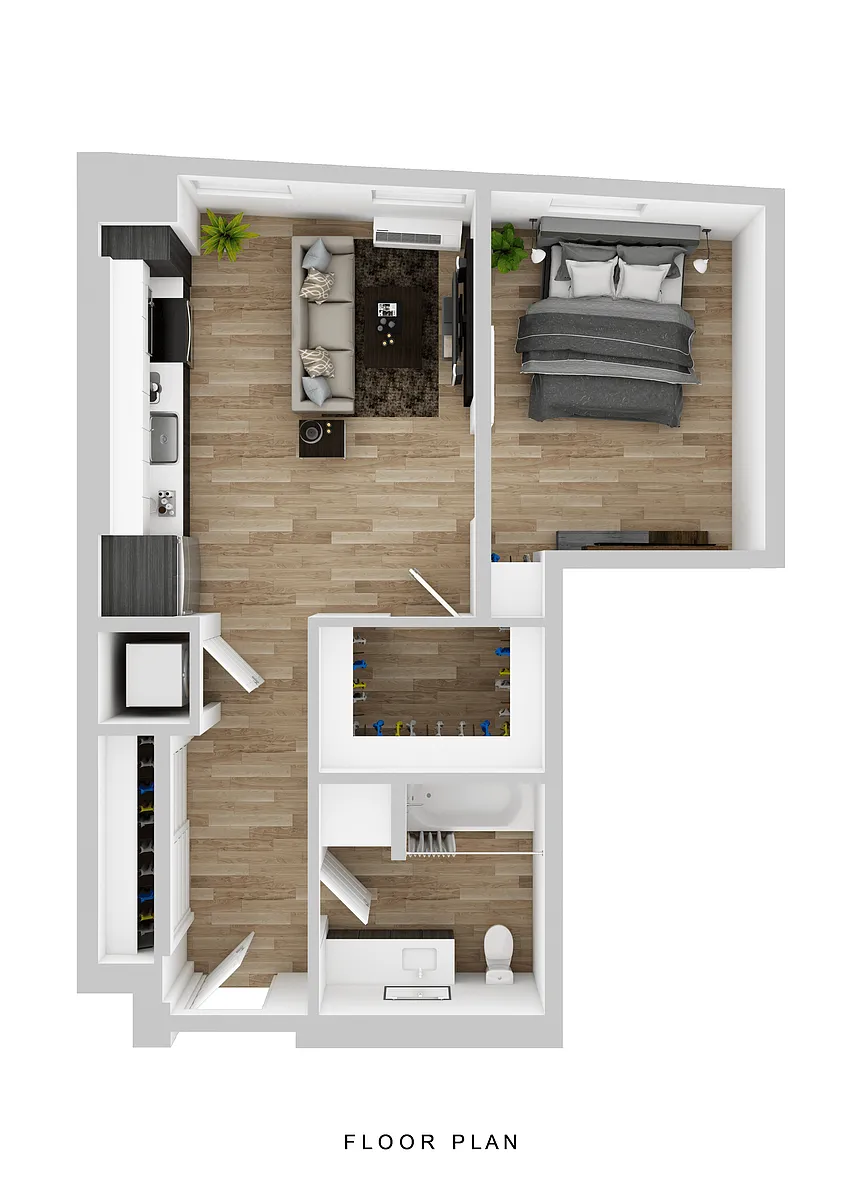 Floor plan Sitka - 1 Bed B4