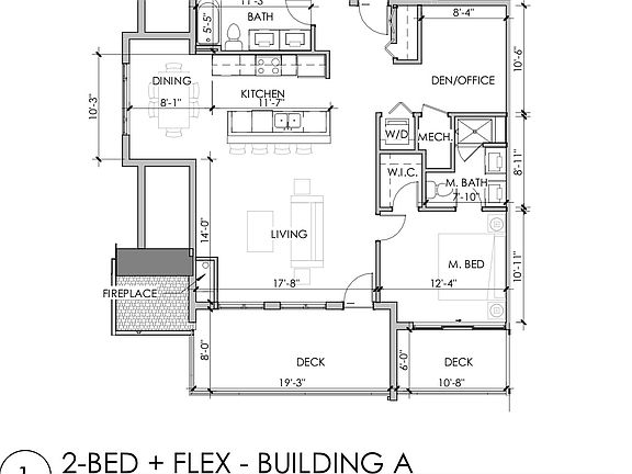 2-bed plus Den 2-bath