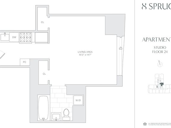 2nd image of 8 Spruce St APT 24E