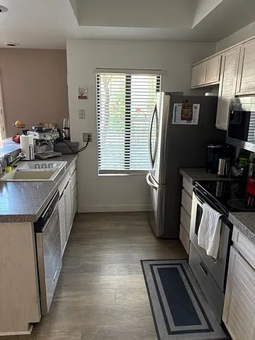 Updated Kitchen with microwave, oven, dishwasher and refrigerator