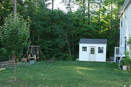 Back yard with Storage room