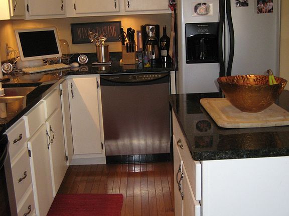 Renovated Kitchen.  Standing in doorway to living room (addition).