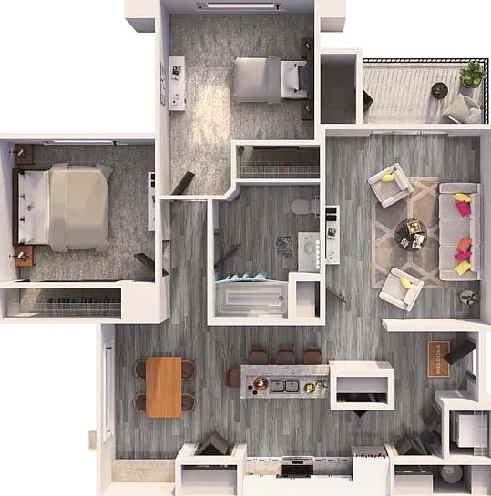 B1 | 2x1 | 946 sf B1 | 2x1 | 946 sf