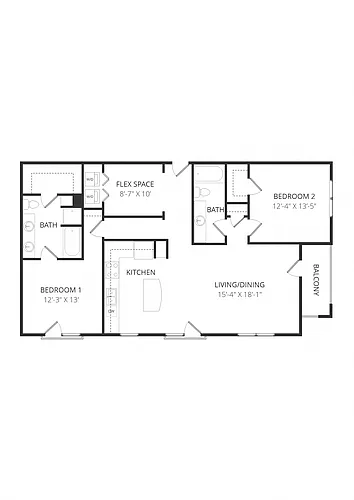 Floor plan Building F FB7