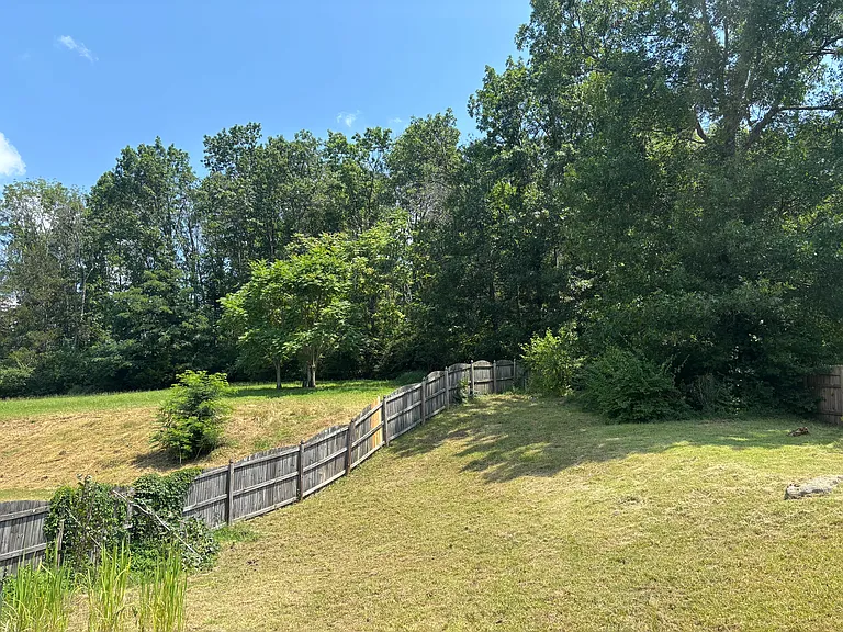 fenced backyard