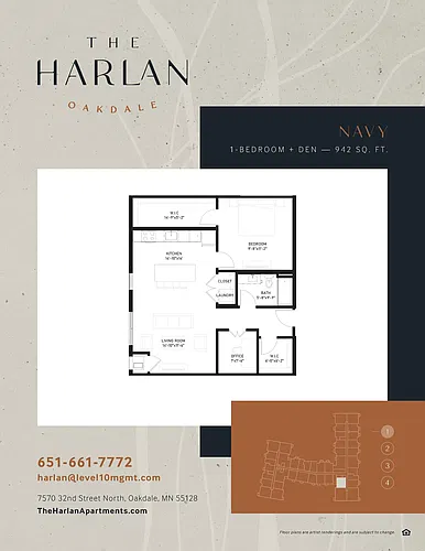 Floor plan Navy | + Den