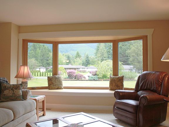 Large bay window in living room