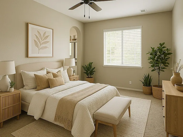 Room has been virtually staged to show potential.