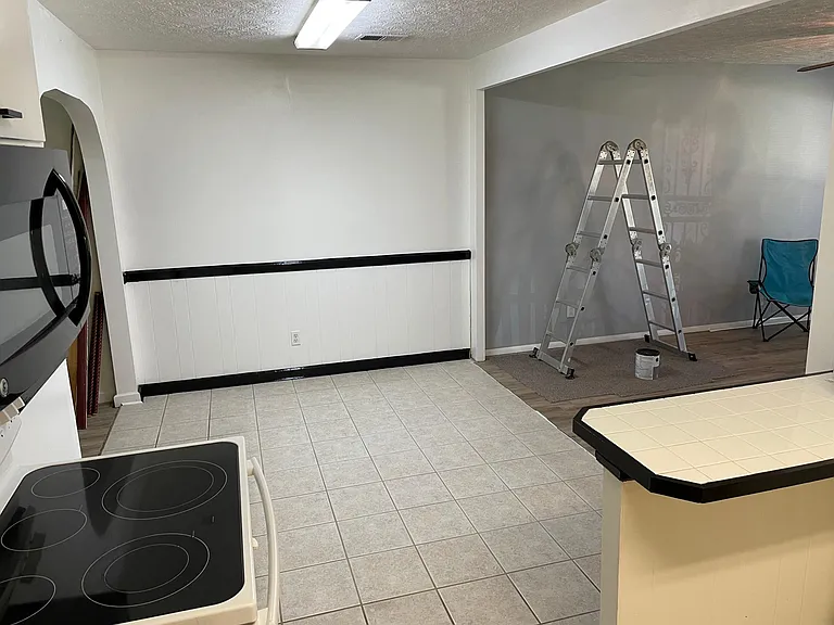 Wall opened up to front living room