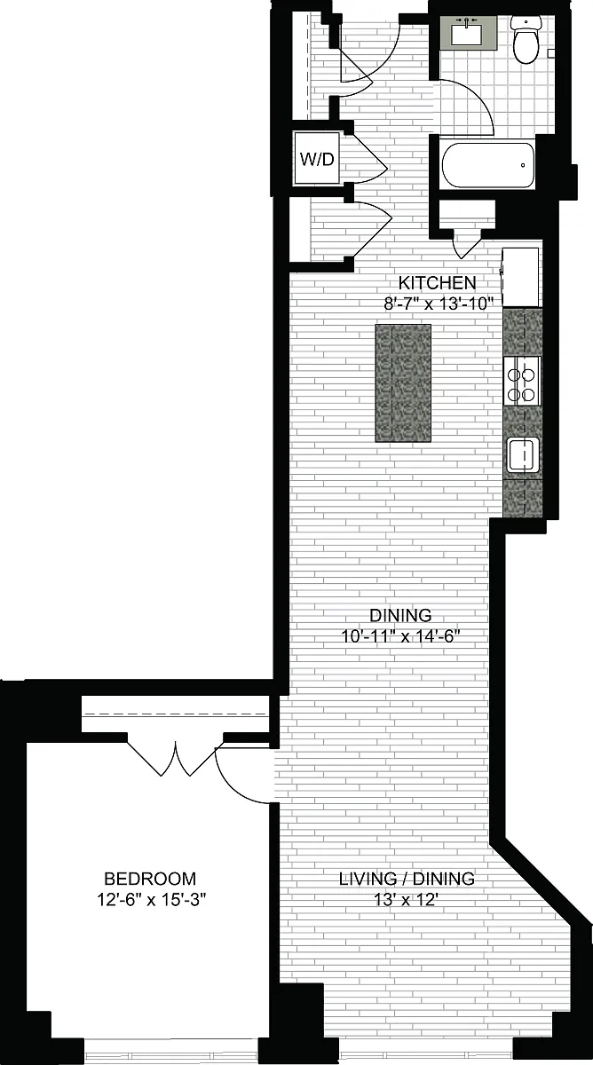Floor plan 1 Bedroom X