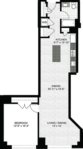 Floor plan 1 Bedroom X