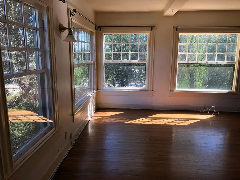 Living room windows from bedroom 1