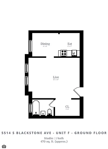Floor plan Studio (A5)