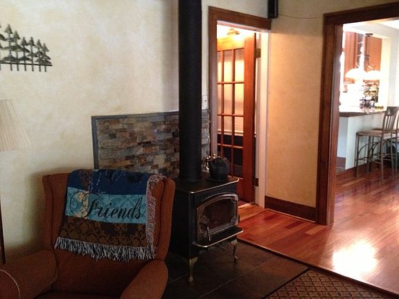 woodstove, great woodwork