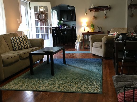 Living room facing kitchen