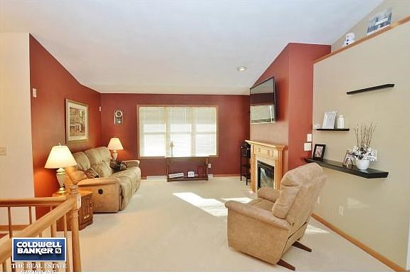 Living room with fireplace