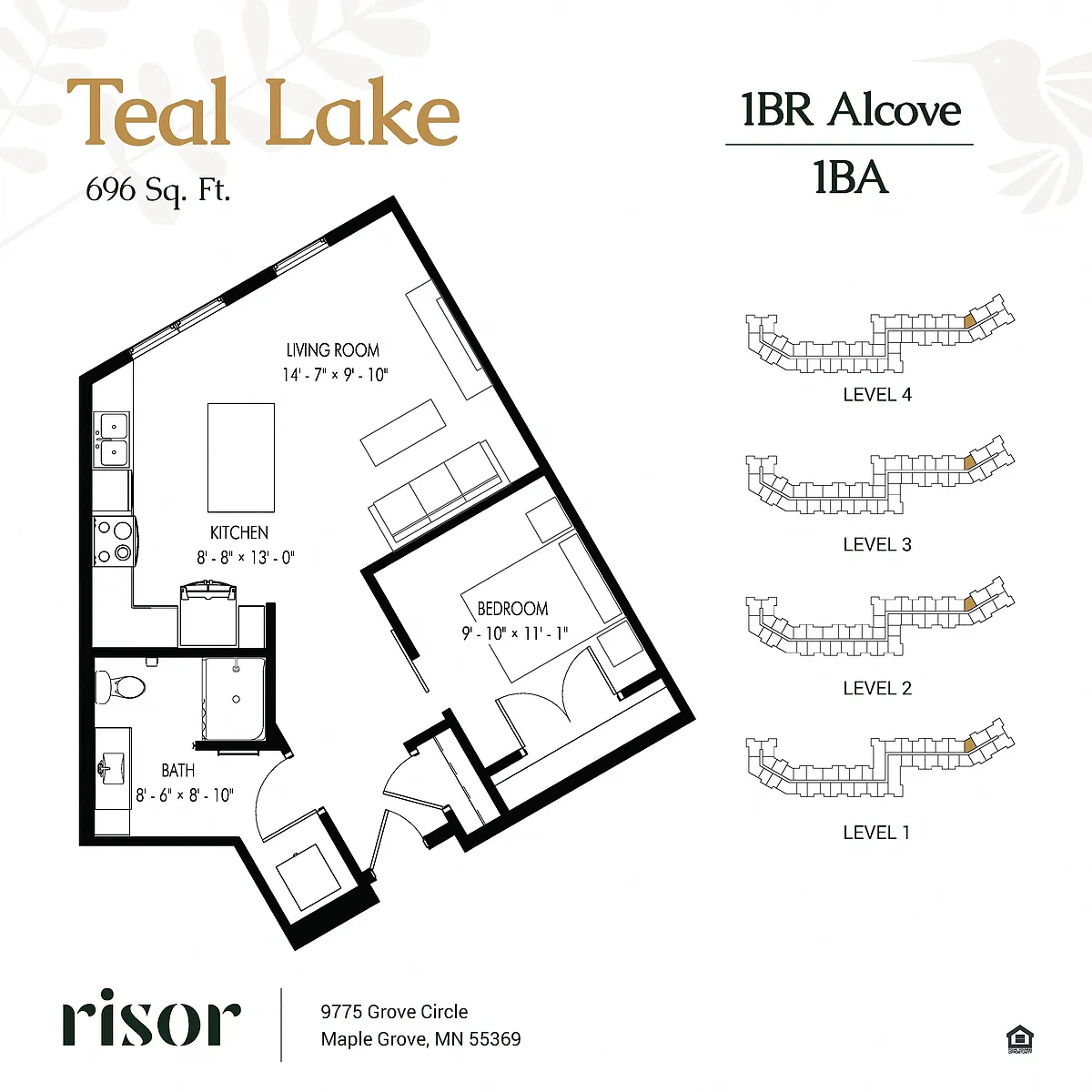 Floor plan Teal Lake