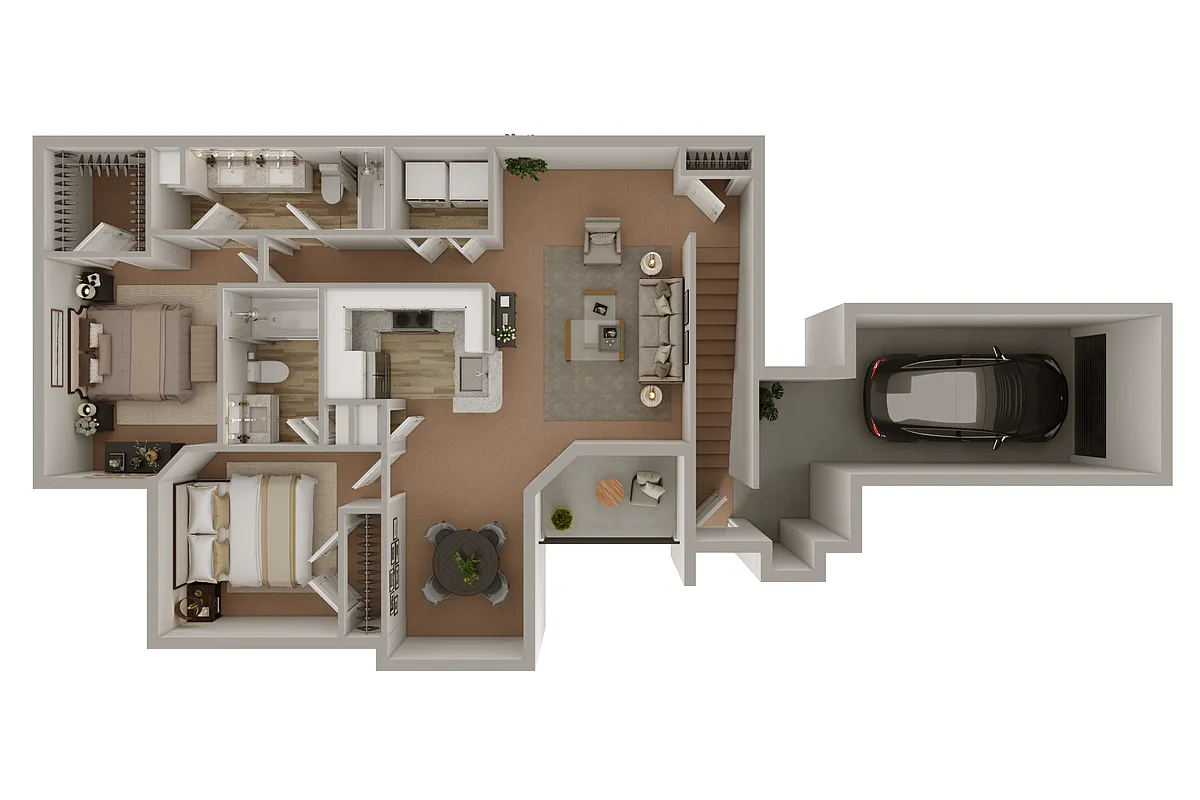 Floor plan 2 Bedroom 2 Bath
