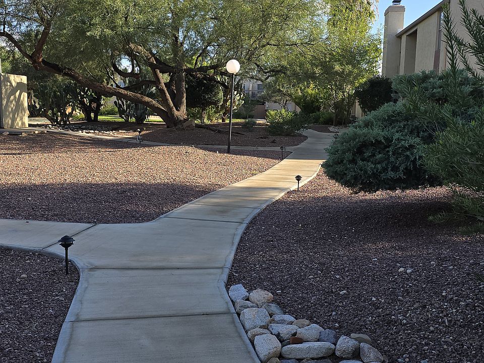 Section of the garden with its walking path.