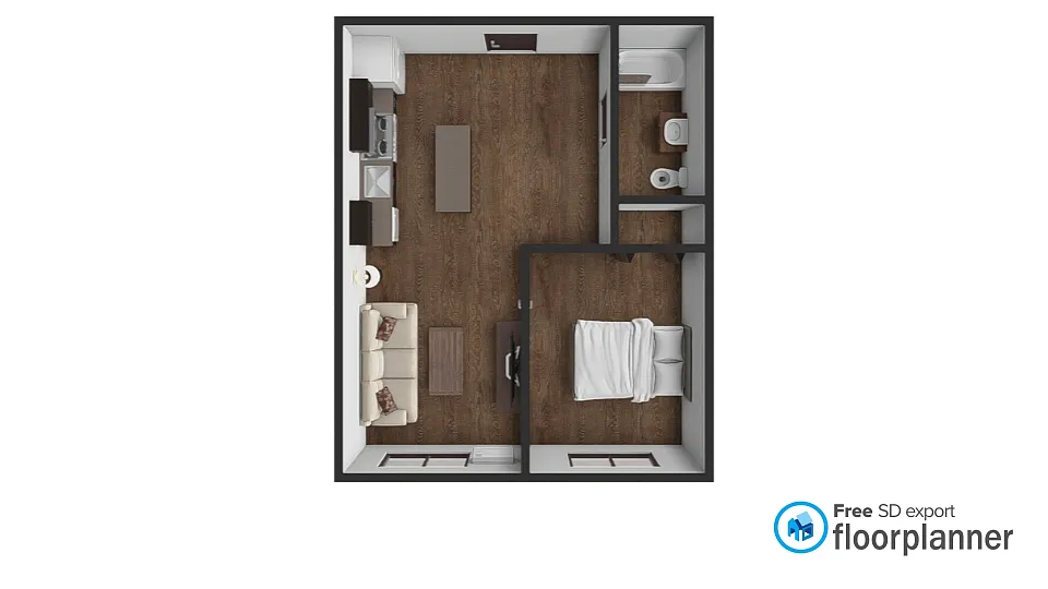 Floor plan One bedroom B