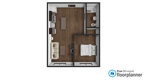 Floor plan One bedroom B