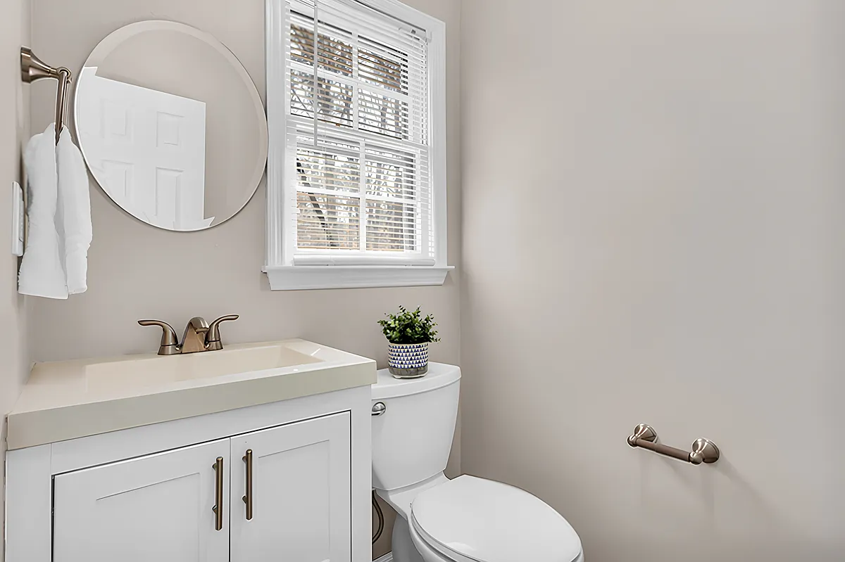 Private half bath. Shared shower is in bathroom downstairs. - Recreation Ln