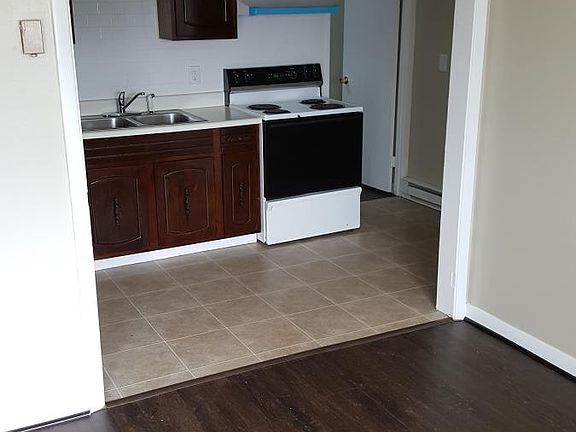 Looking from living room to kitchen