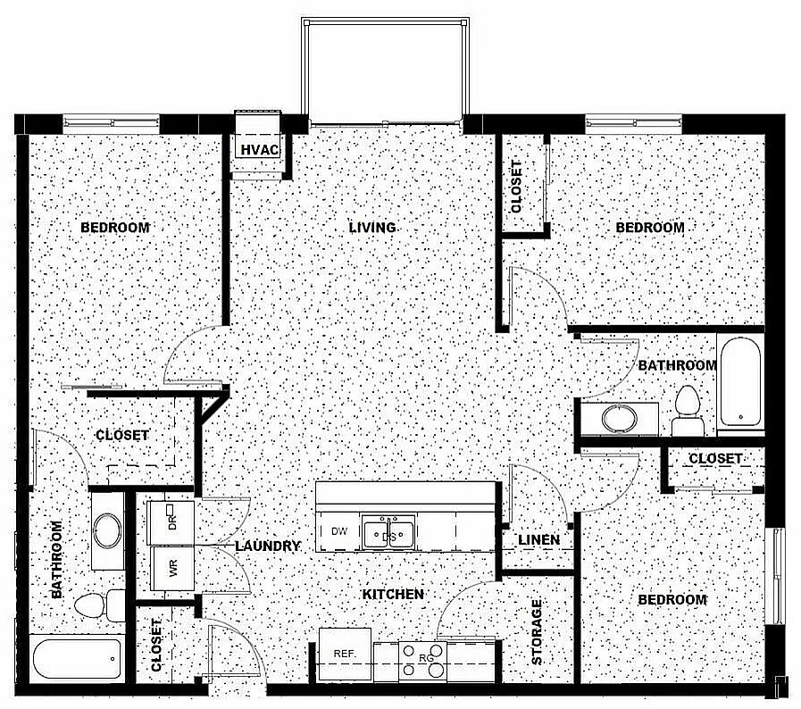 Floor plan 3 Bed/2 Bath-Affordable-60%