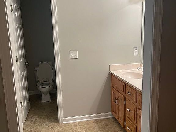Master vanity and bathroom