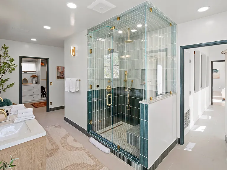 Indulge in a shower that blends statement style with pure comfort.