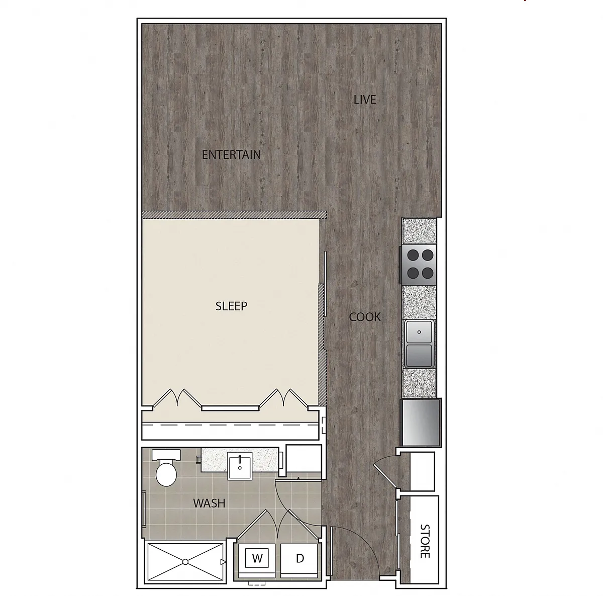 Floor plan 1B