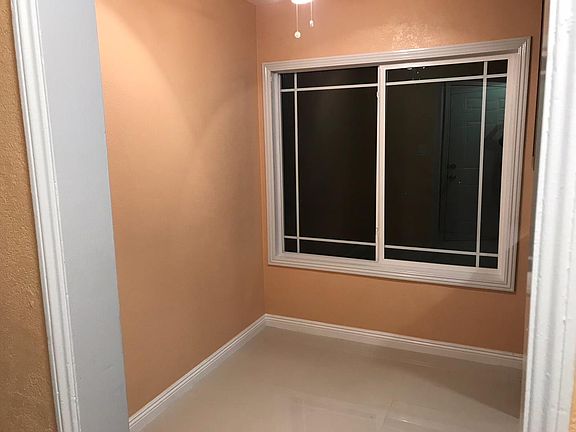 view from hallway into dining area