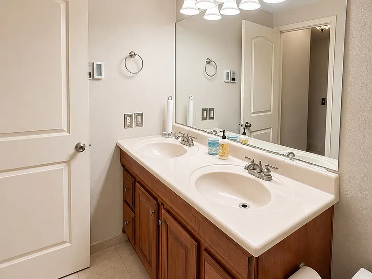 Bathroom double vanity wide