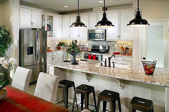 Large eat-in kitchen island