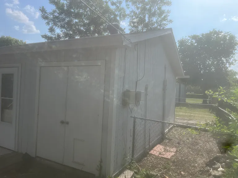 Exterior View of Attached Storage Doors