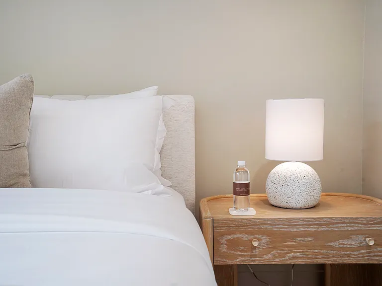 Every bed is dressed in crisp, breathable fabrics for ultimate comfort.