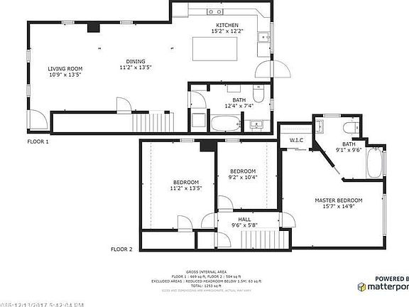 Floor plan of apartment