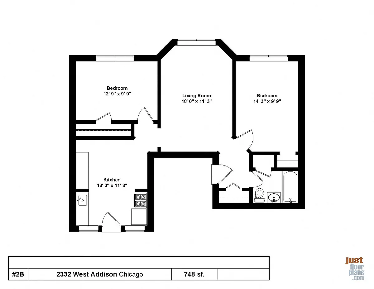 Floor plan Two Bedroom