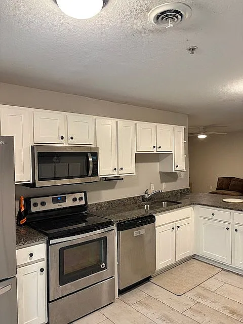 Freshly painted cabinets