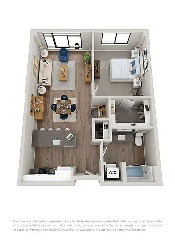 Floor plan 1X1 A