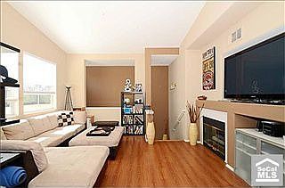 Living room with fireplace