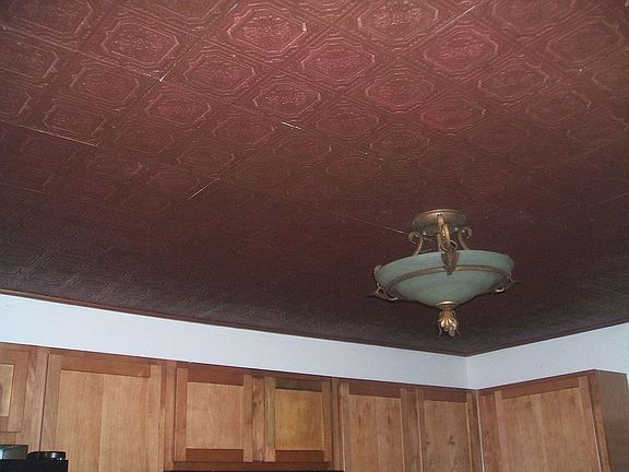 Copper Ceiling in Kitchen