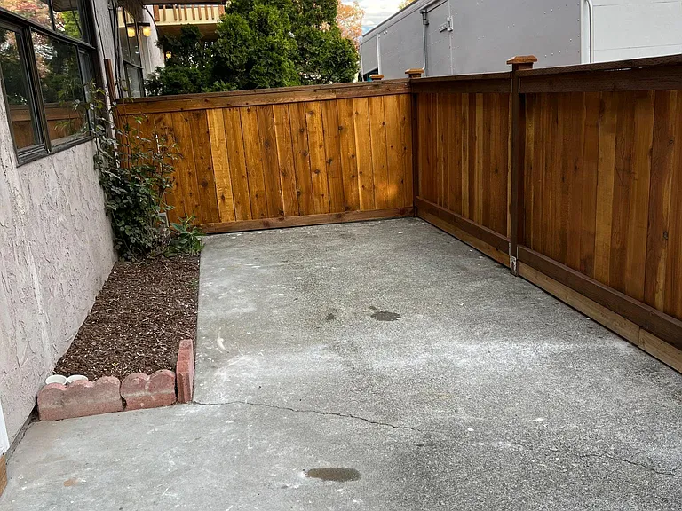 Fenced front yard