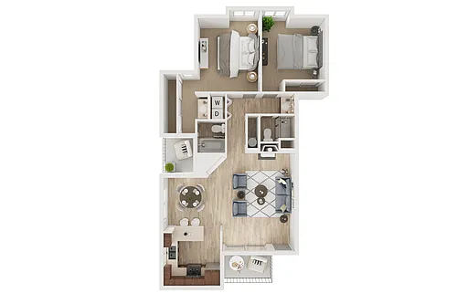 Floor plan 2X2 D