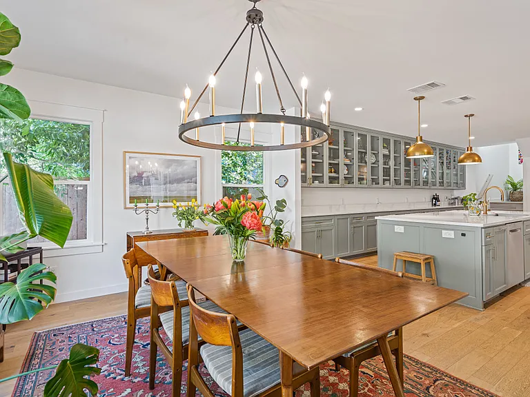 dining area and kitchen